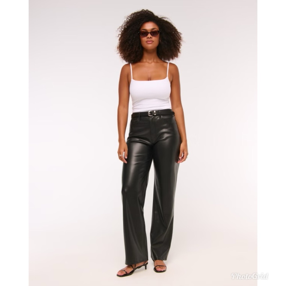 Abercrombie & Fitch Curve Love vegan leather pants size 28/6